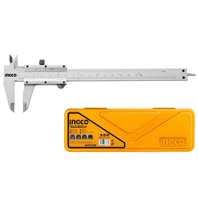 Παχύμετρο INOX 200mm με Βιδάκι HVC01200 INGCO
